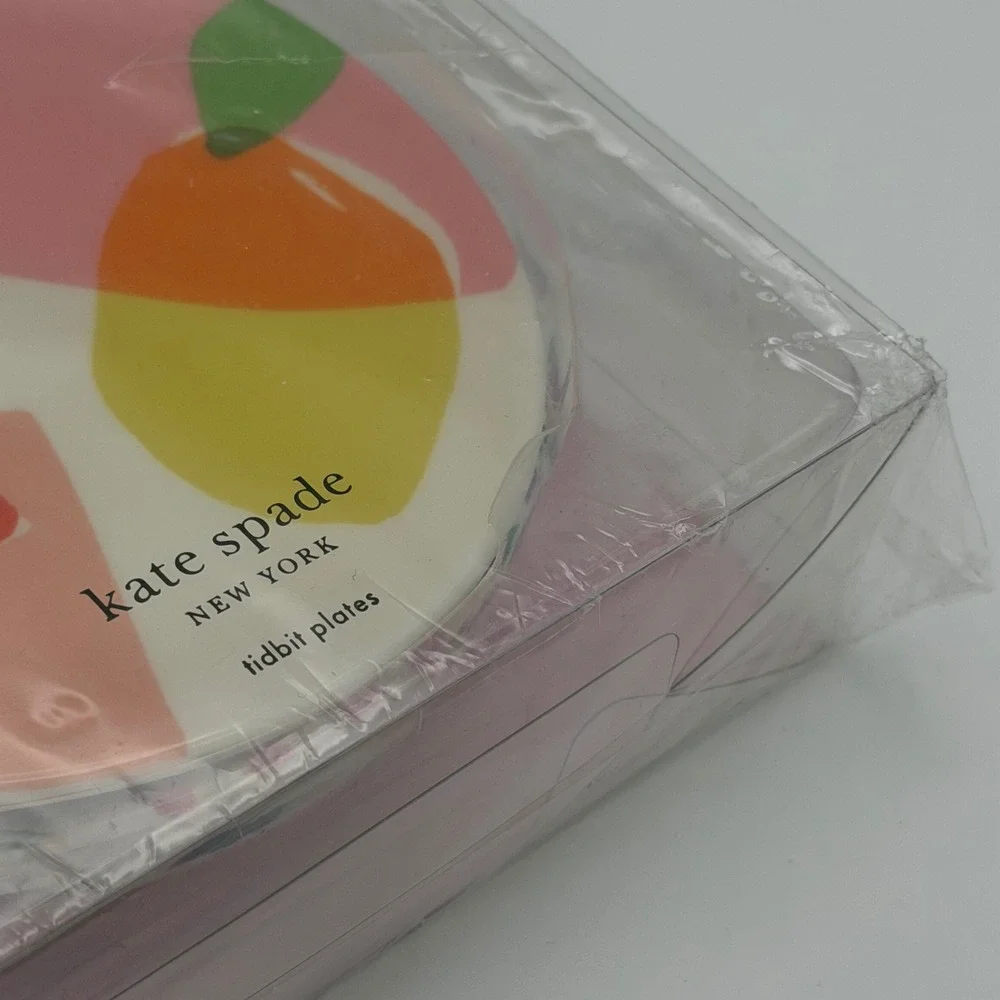 Kate Spade New York Citrus Celebration Tidbit Plate Set 4‎ Melamine 6